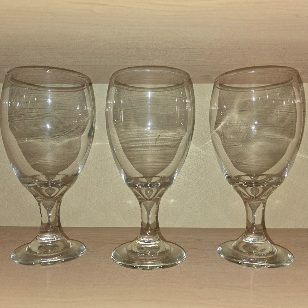 Libby Clear Stemware Glasses Set of 3